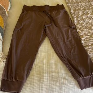 Like New Danskin jogger cargo pockets silky brown Sz XL